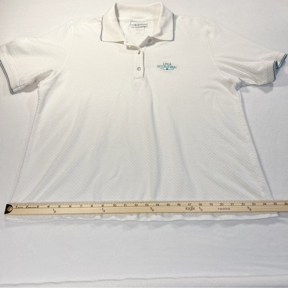 Vintage 90s Polo Golf Shirt WOMEN'S Marcia USA White 1X LPGA - Picture 9 of 12